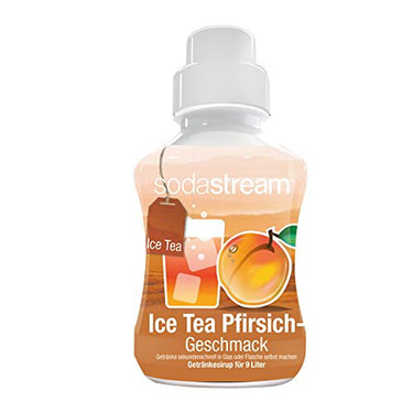 SodaStream Sirup Eistee Pfirsich, Ergiebigkeit: 1x Flasche ergibt 9 Liter Fertiggetränk, Sekundenschnell zubereitet und immer frisch, 375 ml im Sale